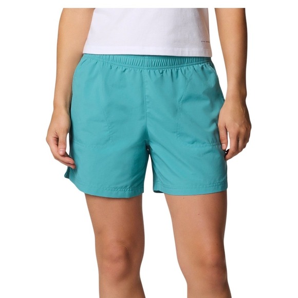 Columbia Womens XXL Sandy River Short II Teal Blue AL9550-330 NWT 5 Inch Inseam - Picture 2 of 11